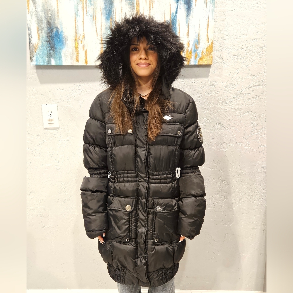 Y2K Apple Bottom Long Puffer Jacket XL
